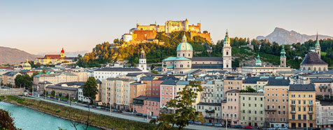 Salzburg bei Sonnenuntergang