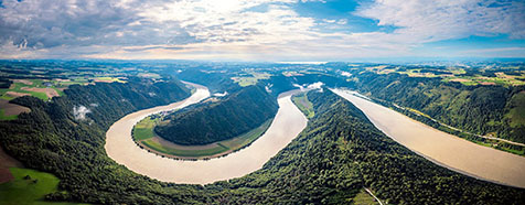 Drohnen-Panorama Schlögener Schlinge