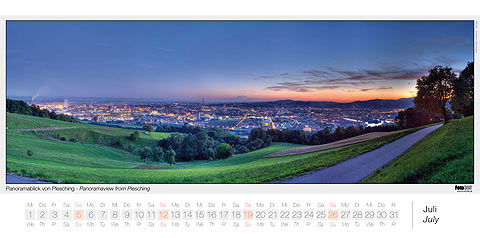 Juli - Panoramablick von Plesching