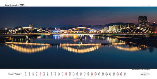 Neue Eisenbahnbrücke in Linz