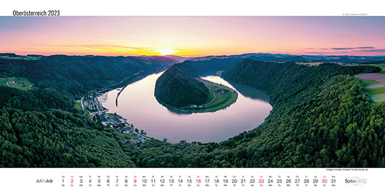 Schlögener Schlinge bei Sonnenuntergang